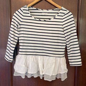 Maison Jules Striped Tiered Top